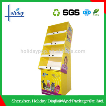 Top Quality saucy floor stand not overlap cardboard display stand rack